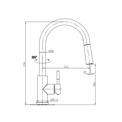 Mitigeur évier à douchette Gala Or brossé