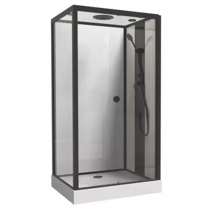 Cabine de douche accès de face 80x140cm avec toit Fact'Ory ELMER