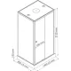 Cabine de douche FACT ORY ELMER 80x140 accès de face