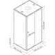 Cabine de douche FACT ORY ELMER 80x110 accès de face