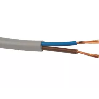 Cable Souple H05 VV-F 50 Mètres 2x1.50 mm² Gris - eco-bricolage