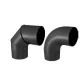 Coude acier émaillé noir MAT lisse TEN sur ECO-BRICOLAGE