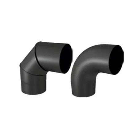 Coude 90° Acier Emaillé Noir MAT