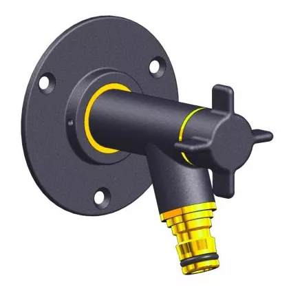 Robinet Arrosage OSLO Horizontal Couleur Anthracite + Rosace