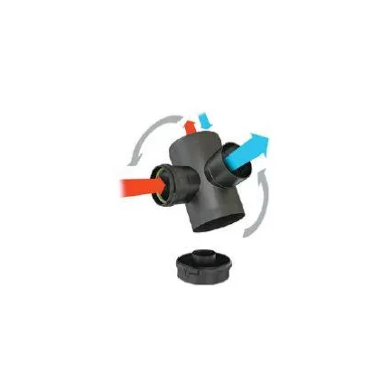 Té de fumées BIOTEN 80/125 piquage 60 mm