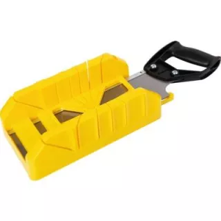 Boîte à coupe plastique + scie à dos Stanley STANLEY