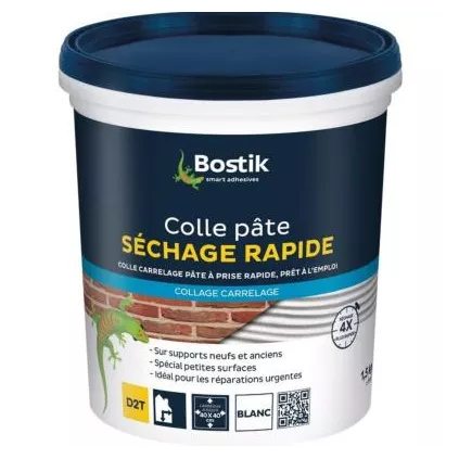 Bostik Colle pâte carrelage 1,5 kg Sol et Mur