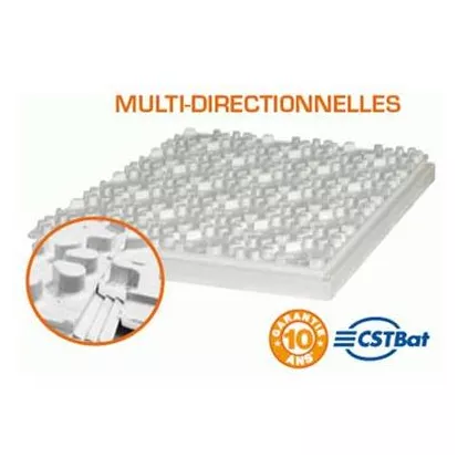 Dalle de plancher chauffant multidirectionnelle R:1.70 Lot 5.64M²