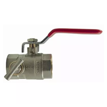 Vanne d'arrêt 1/4 de tour à sphère à purge FF Poignée