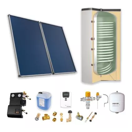 Kit Chauffe eau Solaire 200 +1 Source Primaire 2 Panneaux