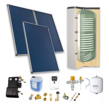 Kit Chauffe eau Solaire 300L +1 Source Primaire 3 Panneaux