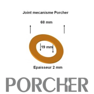 Joint de mécanisme WC PORCHER 68x19x2 FRIBAUD/GRIPP
