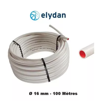 Tube PER Calineo Blanc intérieur Rouge Ø16 100 M ELYDAN