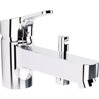 Mitigeur Monotrou bain douche Bec long avec aérateur olyos porcher