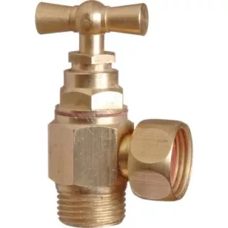 Robinet de chasse d'eau 3/8 laiton brossé équerre ECO-BRICOLAGE