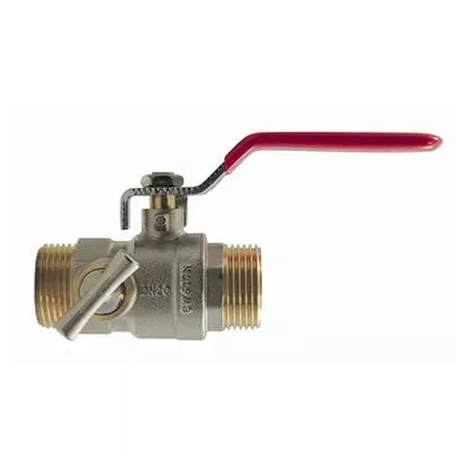 vanne d'arrêt 1/4 de tour à sphère à purge MM Poigné Plate