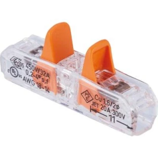 Borne de connexion Wago - Transparent - 4 mm² - 2 Conducteurs  100 P