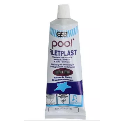 Colle Pool FILEPLAST spécial raccord piscine fileté GEB