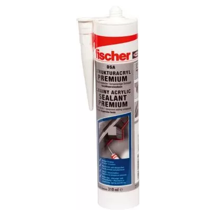 Mastic acrylique Fischer DSA 310 ml blanc