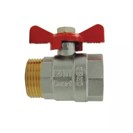 Vanne d'arrêt 1/4 de tour à sphère MF Papillon