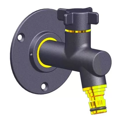 Robinet Arrosage OSLO Anthracite Vertical + Rosace