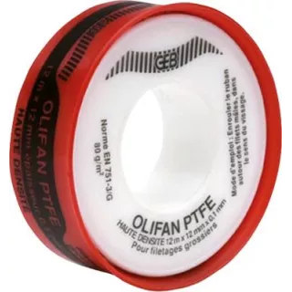 Ruban PTFE Olifan GEB haute densité 12x12x1.00 mm