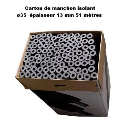 Manchon Isolant autoadhésif ø35 épaisseur 13mm 1m 51 pcs