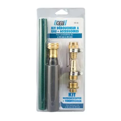 Kit Déboucheur à eau GEB 32-40 mm Avec raccords