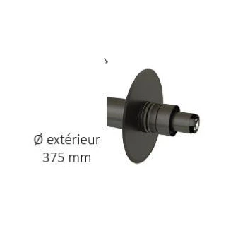 Rosace de finition 375 mm Noir pour Terminal BIOTEN 80/125