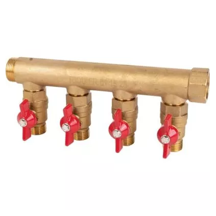 Collecteur à vanne passage intégral 3/4 3 Sorties 1/2
