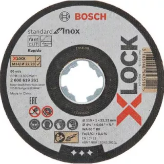 Disque à tronconner Inox XLOCK 115mm x 1mm BOSCH