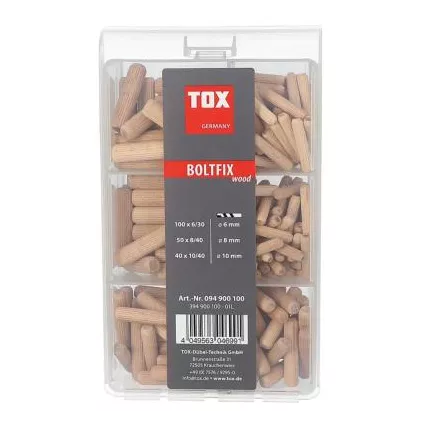 Kit de 190 Chevilles à bois TOX en coffret