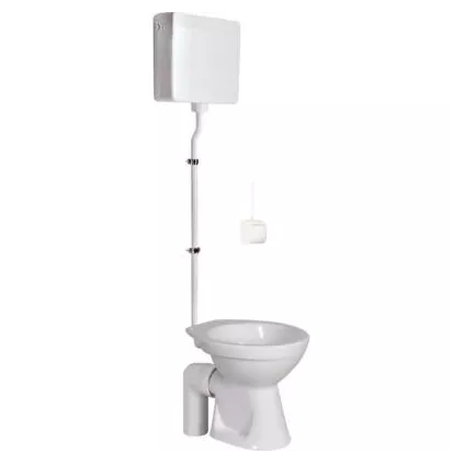 Pack WC à réservoir haut à commande pneumatique