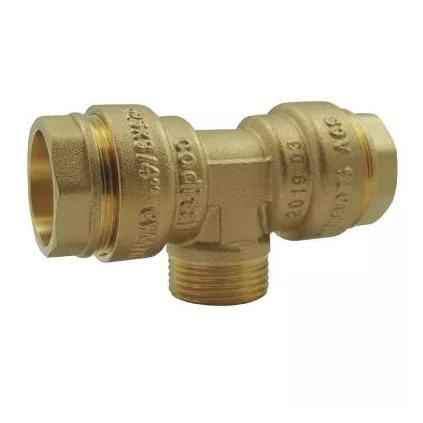 Té PE Laiton Filetage Male ECO