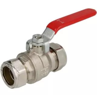 Vanne d'arrêt à poignée plate Bicone Cuivre 22