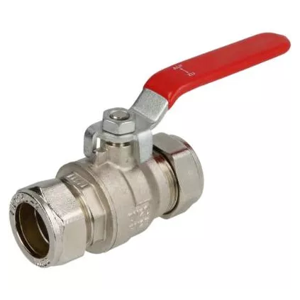 Vanne d'arrêt à poignée plate montage Bicone Cuivre 18