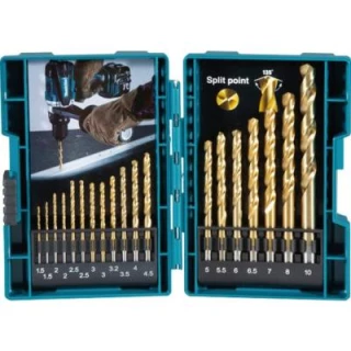 Coffret de 19 forets cylindriques HHS-TIN MAKITA B-67795