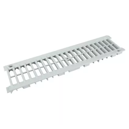 Grille pour caniveau PVC  Gris 500x128 mm NICOLL