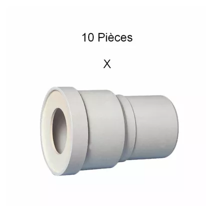 Lot de 10 Pipe de WC droite d 100