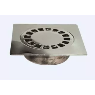 Siphon sol laiton chromé sortie droite PRESTO pour douche