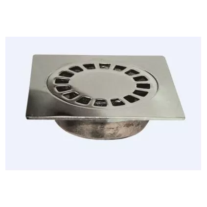 Siphon sol laiton chromé sortie droite