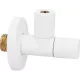 Robinet d'arrêt Lavabo Equerre Blanc 1/2 ECO-BRICOLAGE
