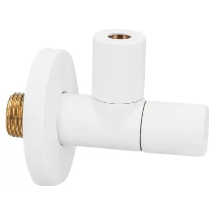 Robinet d'arrêt Lavabo Equerre Blanc 1/2