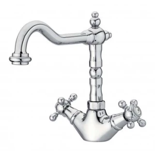 Mélangeur Lavabo Bec Rétro 1866 Chromé GROBER GRB 211700