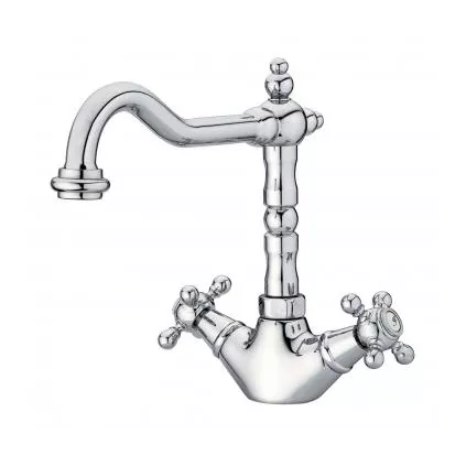 Mélangeur Lavabo Bec Rétro 1866 Chromé GROBER GRB 211700