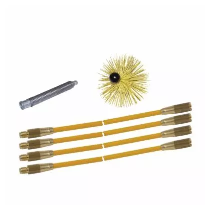 Kit Canne de ramonage 6m hérisson rilsan Ø125 Complet