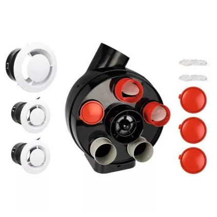 Kit VMC PENTA + 4 bouches Simple Flux