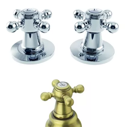 Ensemble Robinetterie BIDET RETRO 1866 Laiton Vieilli GROBER GRB 220199