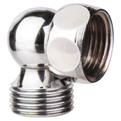 Coude laiton chromée 1/2 MF extra court