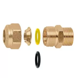 raccord bicone à serrage mécanique pour tube cuivre, inox